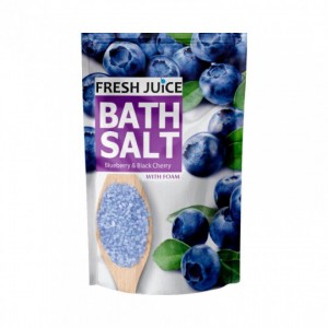 Vonios druska su putomis FRESH JUICE BLUEBERRY & BLACK CHERRY 500 g